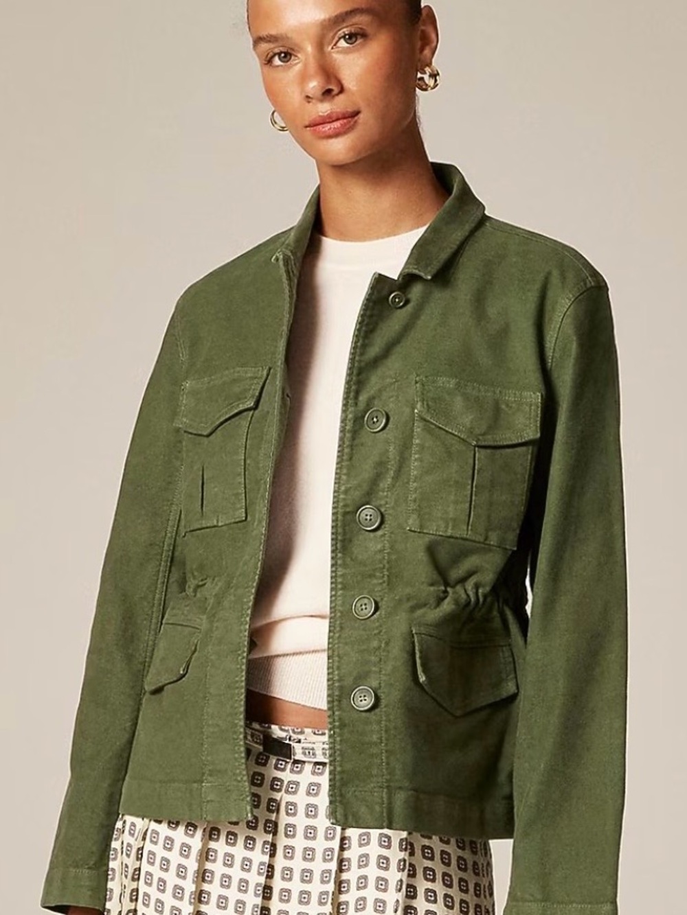 J.Crew Utility Chore Jacket in Brushed Chino - brand new with tags - size 4